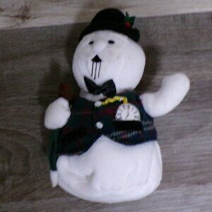 1999 CVS Stuffins Island of Misfit Toys Sam The Snowman Plush Ornament